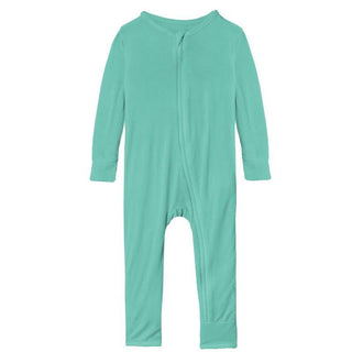 Solid Bamboo Coverall with Zipper - Glass (TBD22) Baby & Toddler Sleepwear