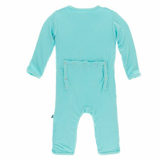 Solid Bamboo Coverall with Zipper - Iceberg Baby & Toddler Sleepwear