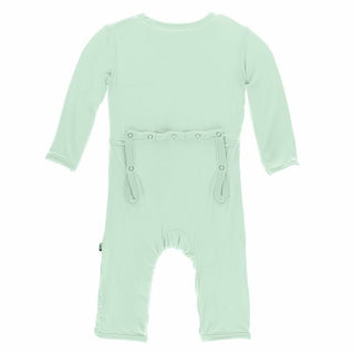 Solid Bamboo Coverall with Zipper - Pistachio KicKee Pants