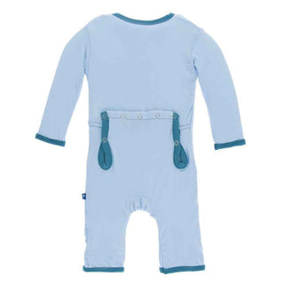 Solid Bamboo Coverall with Zipper - Pond with Seagrass Baby & Toddler Sleepwear