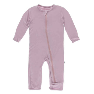 Solid Bamboo Coverall with Zipper - Sweet Pea KicKee Pants