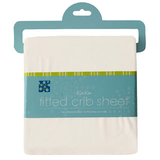 KicKee Pants Solid Fitted Crib Sheet, Natural - One Size 15ANV