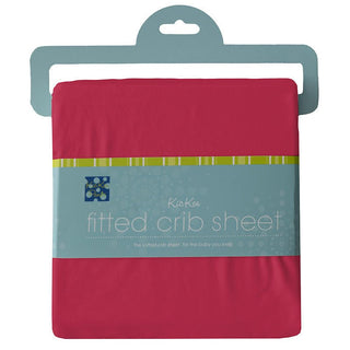 KicKee Pants Solid Fitted Crib Sheet - Taffy - One Size