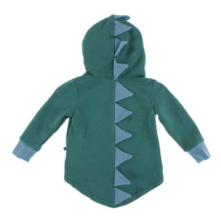 Solid Bamboo Fleece Dino Hooded Jacket - Ivy with Blue Moon WC20 Baby & Toddler Outerwear