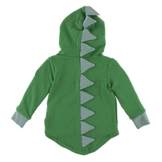 Solid Bamboo Fleece Zip-Front Dino Hoodie Jacket - Fern with Shore Baby & Toddler Outerwear