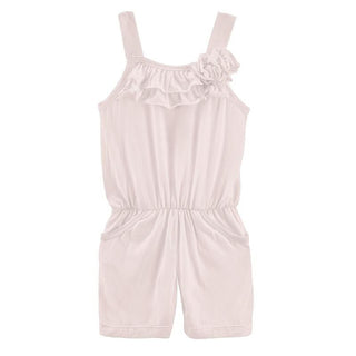 Solid Bamboo Flower Romper with Pockets - Baby Rose (SP21) Baby One-Pieces