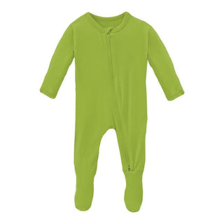 Solid Bamboo Footie with 2-Way Zipper - Meadow Baby & Toddler Sleepwear