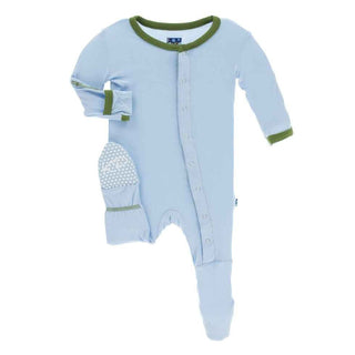 Solid Bamboo Footie with Snaps - Pond with Moss Baby & Toddler Sleepwear