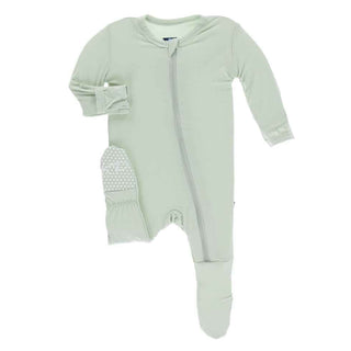 Solid Bamboo Footie with Zipper - Aloe Baby & Toddler Sleepwear