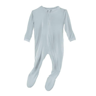 Solid Bamboo Footie with Zipper - Fresh Air (SP21) Baby & Toddler Sleepwear