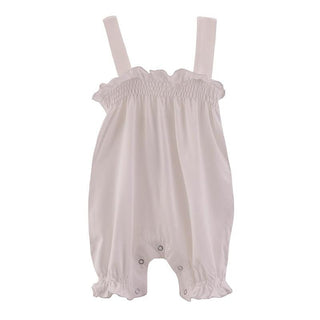 Solid Bamboo Gathered Romper - Baby Rose (SP21) Baby One-Pieces