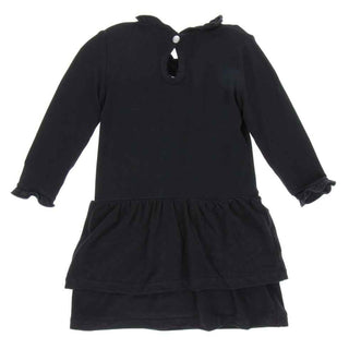 Solid Bamboo Long Sleeve Drop Waist Dress, Midnight Baby & Toddler Dresses