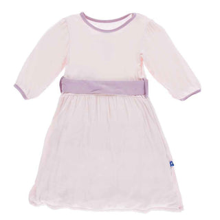 Solid Bamboo Long Sleeve Oh La La Dress, Macaroon Baby & Toddler Dresses