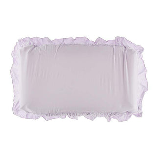 Solid Bamboo Ruffle Changing Pad Cover - Thistle KicKee Pants