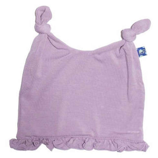 KicKee Pants Solid Ruffle Double Knot Hat - Lavender, Newborn-12 Months