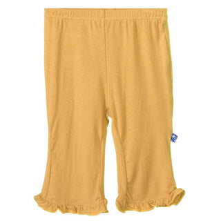 KicKee Pants Solid Ruffle Pant, Fuzzy Bee