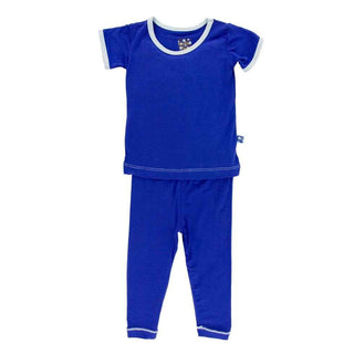 KicKee Pants Solid Short Sleeve Pajama Set, Kite with Pond | Stylish Sleepies offer designs that make bedtime beautiful.