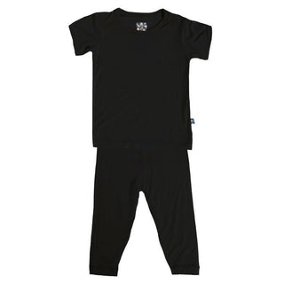 Solid Bamboo Short Sleeve Pajama Set - Midnight Baby & Toddler Sleepwear