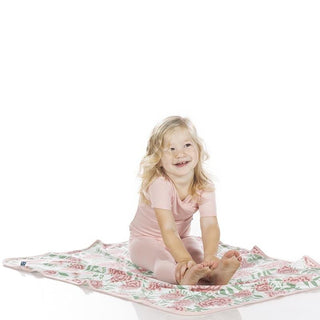 Solid Bamboo Short Sleeve Scallop Kimono Pajama Set - Baby Rose (SP21) Baby & Toddler Sleepwear