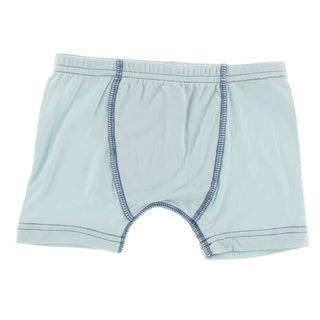 KicKee Pants Solid Single Boys Boxer Brief - Spring Sky with Navy