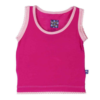 Solid Bamboo Undershirt Tank with Contrast Trim, Calypso Baby & Toddler Tops