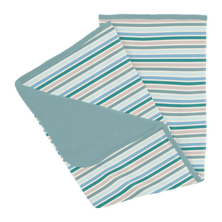 Kickee Pants Stroller Blanket - Lakeside Stripe | Baby Riddle