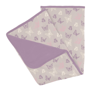 Kickee Pants Stroller Blanket - Latte Butterflies | Baby Riddle