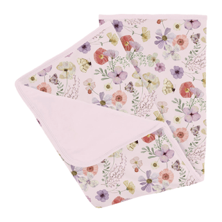 Kickee Pants Stroller Blanket - Shrinking Violet Pressed Flowers | Baby Riddle