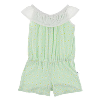 Bamboo Summer Romper - Pistachio Chamomile KicKee Pants