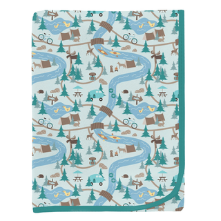 Kickee Pants Swaddling Blanket - Fresh Air Campground Map | Baby Riddle