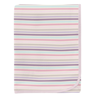 Kickee Pants Swaddling Blanket - Ice Cream Stripe | Baby Riddle