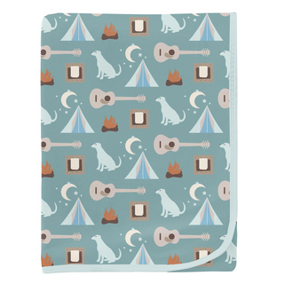 Kickee Pants Swaddling Blanket - Jade Campfire | Baby Riddle