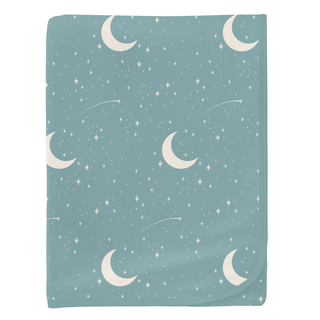 Kickee Pants Swaddling Blanket - Jade Starry Sky & Moon | Baby Riddle