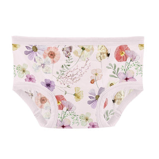 Kickee Pants Training Pants - Shrinking Violet Pressed Flowers | Baby Riddle