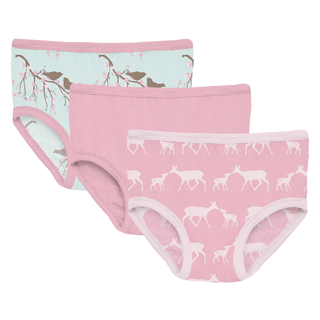 Kickee Pants Underwear (Set of 3) - Fresh Air Bird Branch, Cake Pop & Cake Pop Doe & Fawn | Baby Riddle