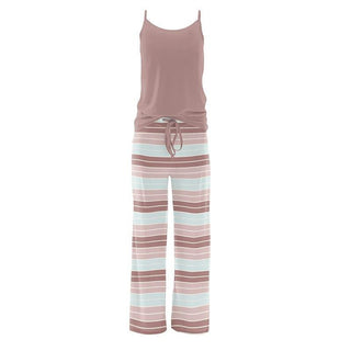 KicKee Pants Women Cami and Print Lounge Pants Pajama Set - Active Stripe | Stylish Sleepies offer designs that make bedtime beautiful.