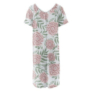 Women's Print Bamboo Nursing Nightgown - Fresh Air Florist Nightgowns