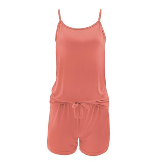 Women's Solid Bamboo Cami and Lounge Shorts Pajama Set - English Rose (SP21) Pajamas