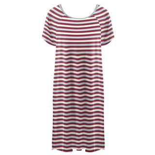 Women's Print Bamboo Labor and Delivery Hospital Gown - Playground Stripe Hospital Gowns