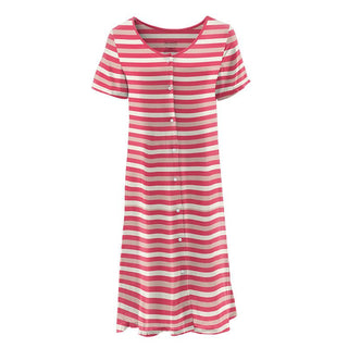 Women's Print Bamboo Nursing Nightgown - Hopscotch Stripe Nightgowns