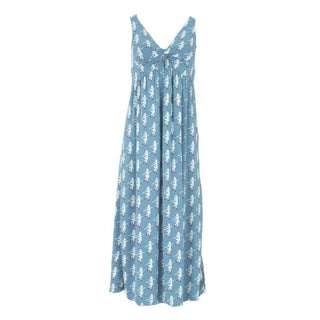 Women's Print Bamboo Simple Twist Nightgown - Blue Moon Ice Skater Nightgowns