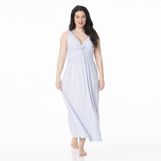 Women's Print Bamboo Simple Twist Nightgown - Frost Silver Trees Nightgowns