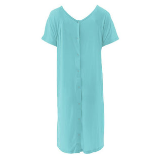 Women's Solid Bamboo Labor and Delivery Hospital Gown - Iceberg Hospital Gowns