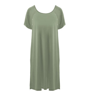 Women's Solid Bamboo Labor and Delivery Hospital Gown - Silver Sage Hospital Gowns