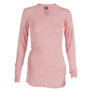 Women's Solid Bamboo Long Sleeve One Tee - Lotus Shirts & Tops