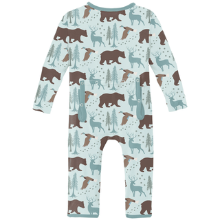 Kickee Pants 2-Way Zipper Coverall - Fresh Air Forest Adventure | Baby Riddle