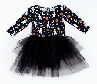 Kiki and Lulu Baby Girls Bamboo Long Sleeve Tulle Dress - Glow in the Dark