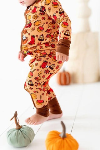 Bamboo Convertible Footie Romper - Autumn Truck Kiki and Lulu