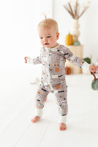 Bamboo Convertible Footie Romper - Neutral Halloween Kiki and Lulu