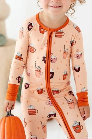 Bamboo Convertible Footie Romper - Pumpkin Spice Baby & Toddler Sleepwear